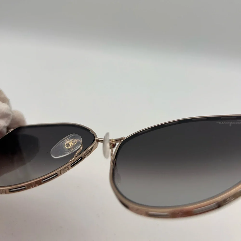 Salvatore Ferragamo Women Sunglasses Silver/ Grey Full Rim Frame SF264S 785 New